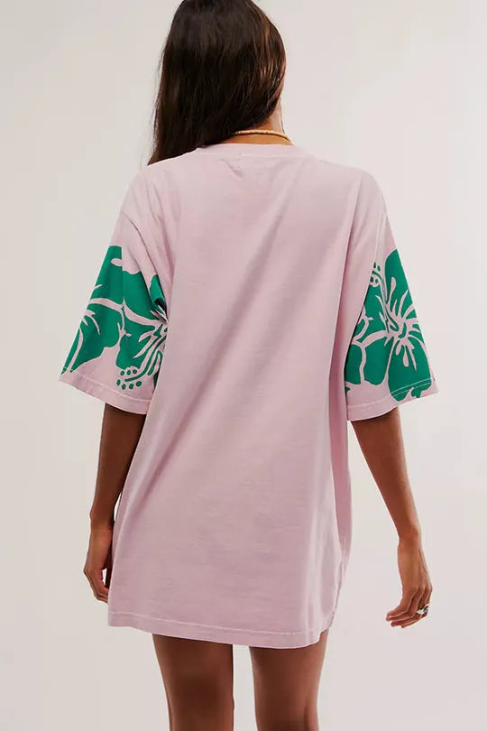 Print Loose Round Neck Short Sleeve T-shirt