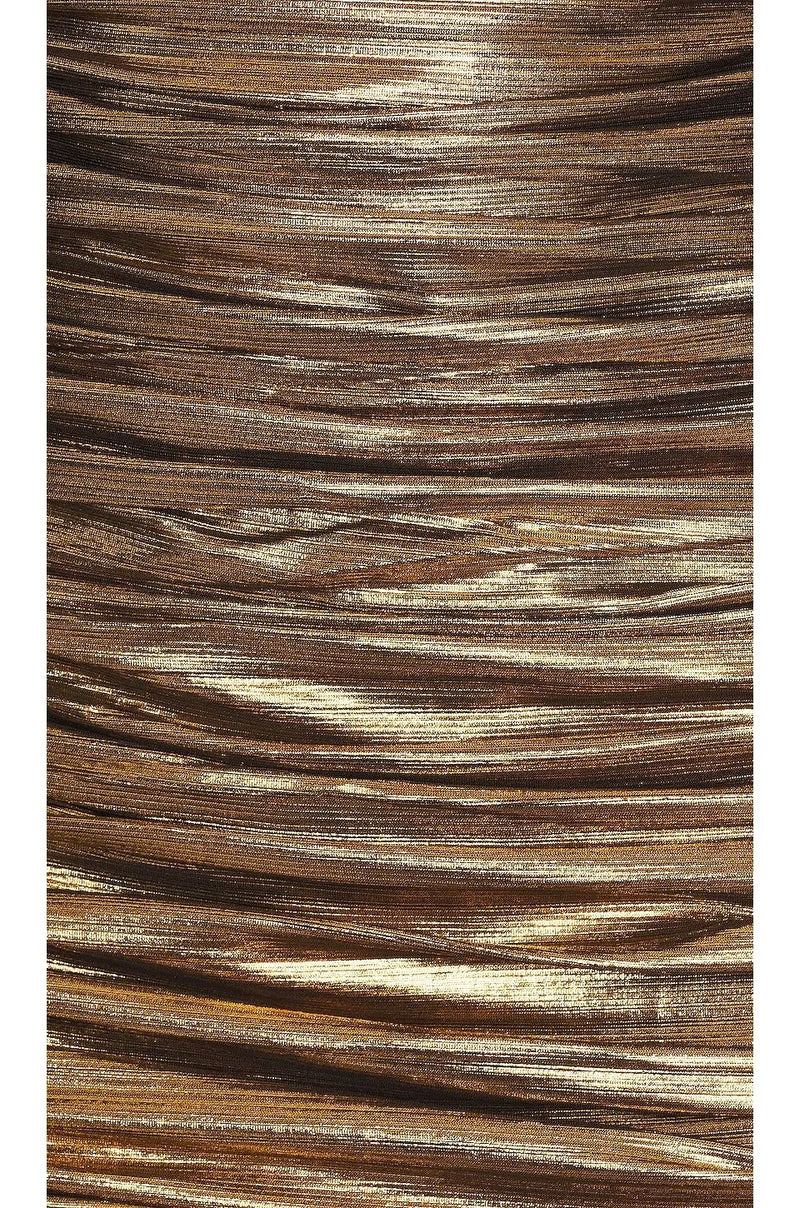 Alyssa Metallic Drawstring Gathered Midi Dress
