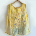 Vintage Floral Embroidered Sleeveless Comfy Shirt elevenforest