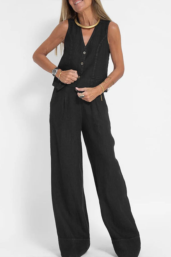 Linen Waistcoat Two Set Suits