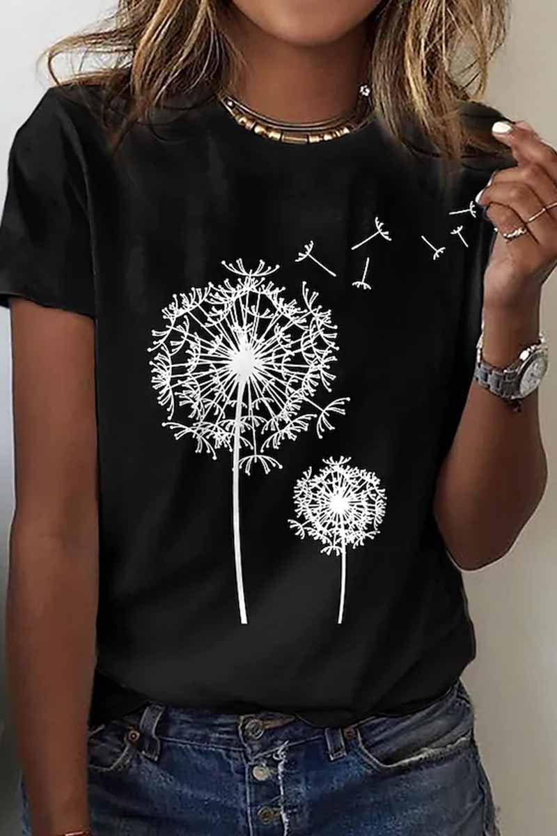 Street Print O Neck T-shirts(8 Colors)