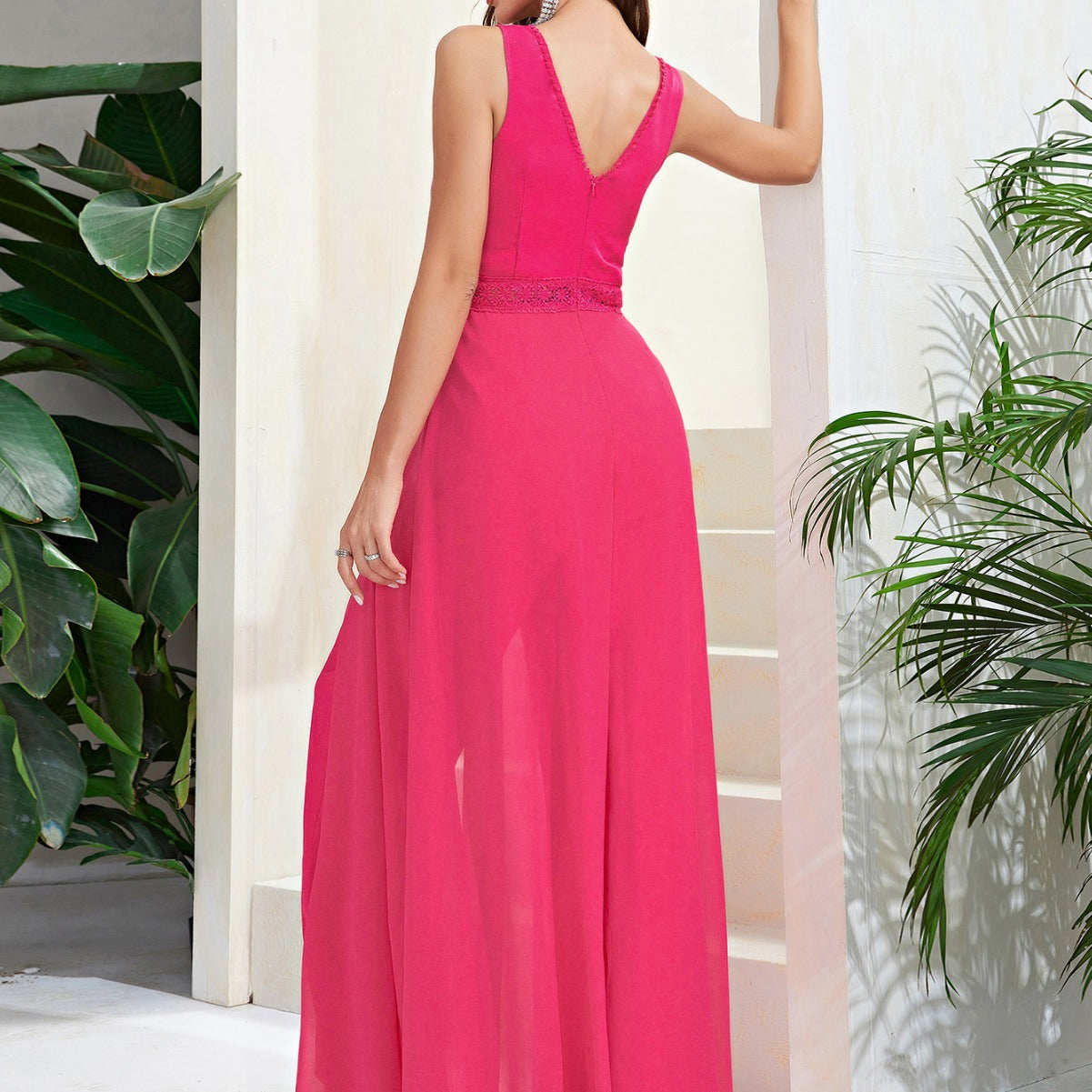 Jumpsuit Dopamine Mesh Lace Sleeveless Suspender Pants