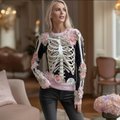 Comstylish Halloween Human Anatomy Design Women's Knit Sweater