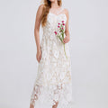 Comstylish Women's Embroidered Floral Lace Dress