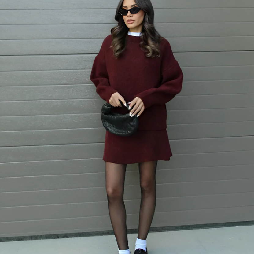 Luciana® | Matching sweater skirt set