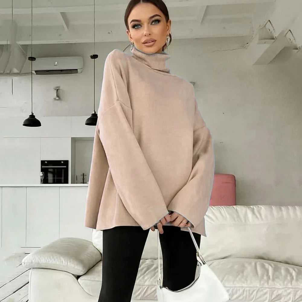 Salomé® | Knitted basic top knit sweater for winter