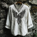 Men's Celtic Knot Eagle Totem Mythology Long Sleeve T-shirt elevenforest