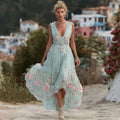 Women's Vintage Bohemian Floral Embroidery Casual Sleeveless Dress elevenforest