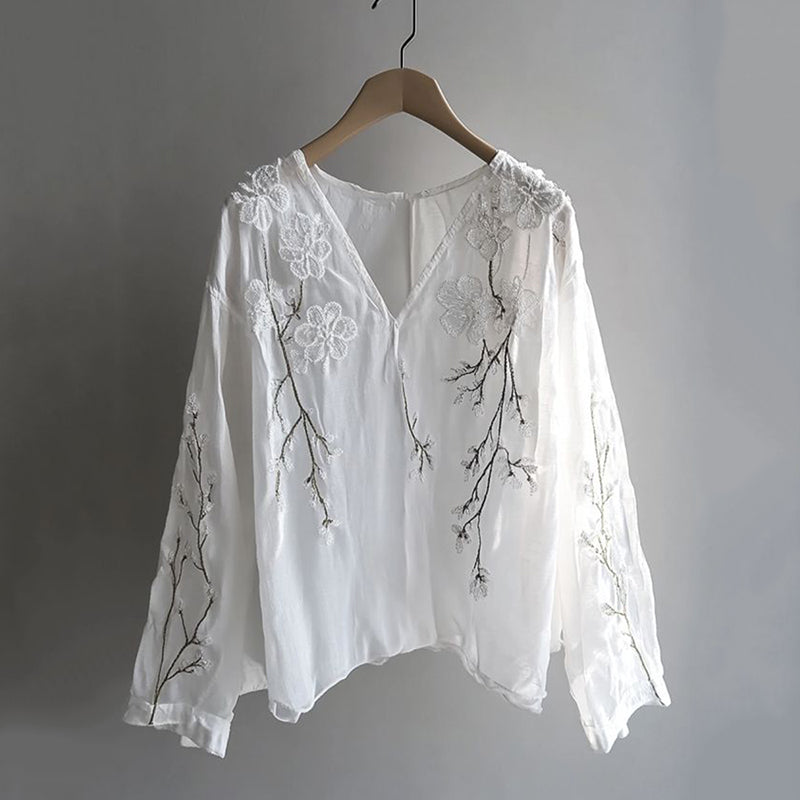 Vintage Floral Lace Embroidered Comfy Tunic elevenforest
