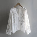 Vintage Floral Lace Embroidered Comfy Tunic elevenforest
