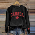 Comstylish Women's Canada Print Crew Neck Casual Sweatshirt