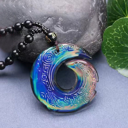 Color-changing One's Luck Improves Design Pattern Liuli Crystal Necklace Pendant