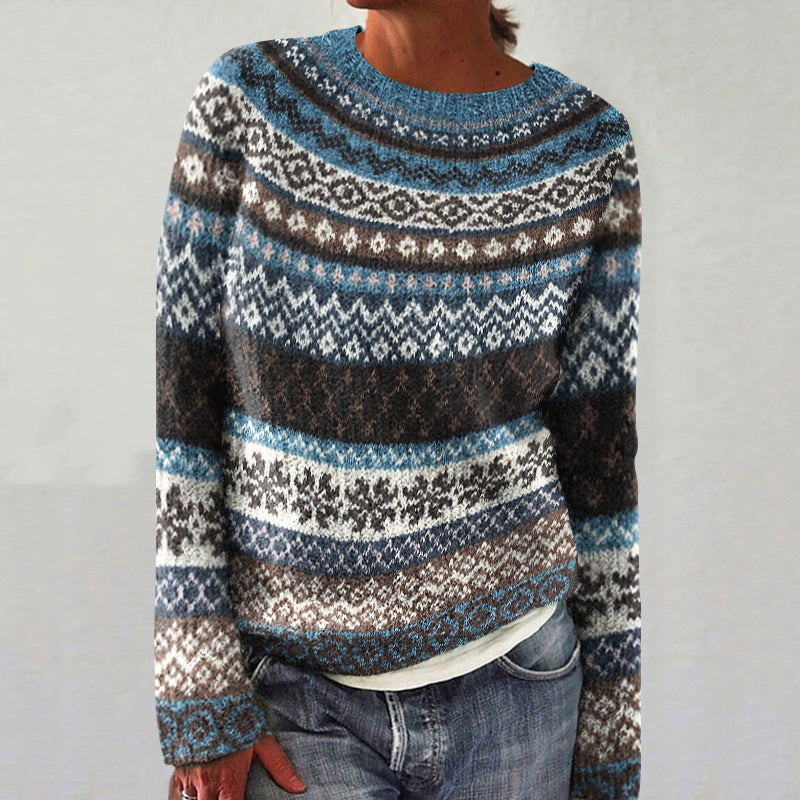 Women's Fairman Island Contrast Graphic Design Sweater elevenforest