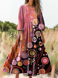 Women's Art Painting Hippie Print Dress
