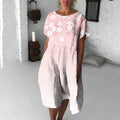 Japanese Cherry Blossom Art Flowy Midi Dress elevenforest