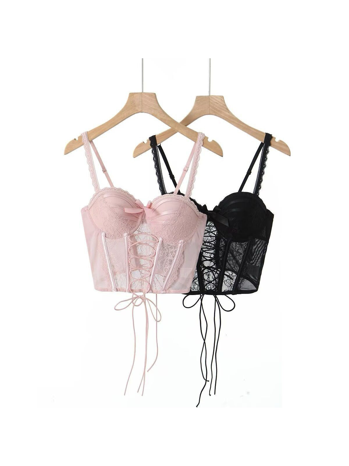 Lace Camisole Tie Up Tank Top