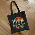 Comstylish Vintage Walk For Peace Art Ecofriendly Tote Bag