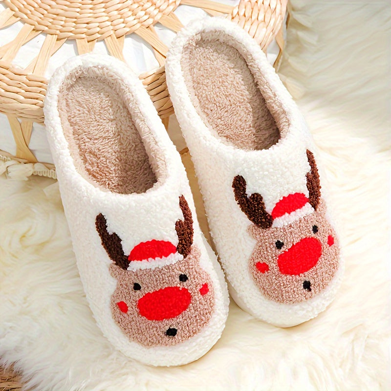Christmas Tree Pattern Fuzzy Slippers Dr6521