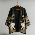 Japanese Tigers & Pine Trees Art Linen Kimono elevenforest
