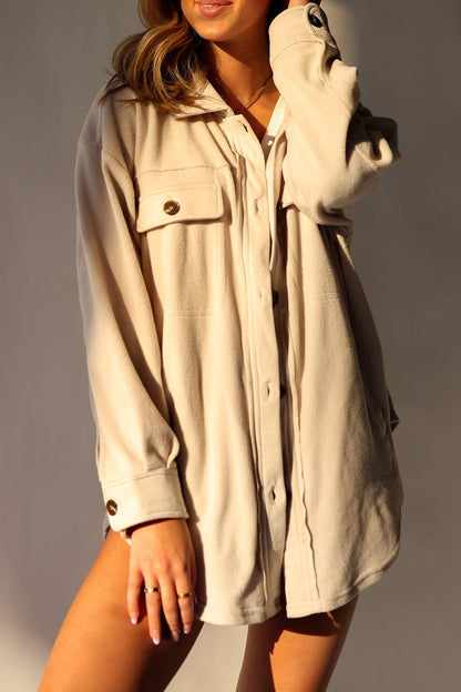 Pocket Turndown Collar Tops(9 Colors)