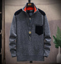 Men's Vintage Knitted Stand Collar Sweater elevenforest