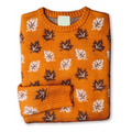 Thanksgiving Autumn Pumpkin Embroidery Art Print Knitted Pullover Comfort Sweater artswardrobe