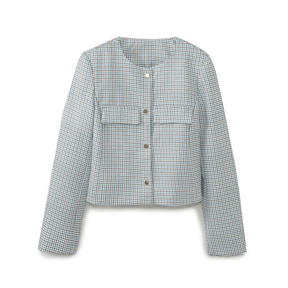 Fresh Mint Green Early Spring Classic Cardigan Short Coat + Pleated Skirt for