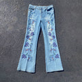 Vintage Floral Embroidery Art Design Jeans elevenforest
