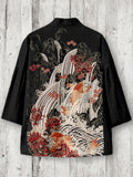 Vintage Japanese Inspired Embroidered Kimono Cardigan elevenforest