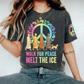 Comstylish Walk For Peace Melt The Ice Ice Out Washed T Shirt