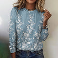Comstylish Women's Lace Floral Art T-shirt