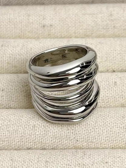 Geometric Shiny Color Rings Accessories