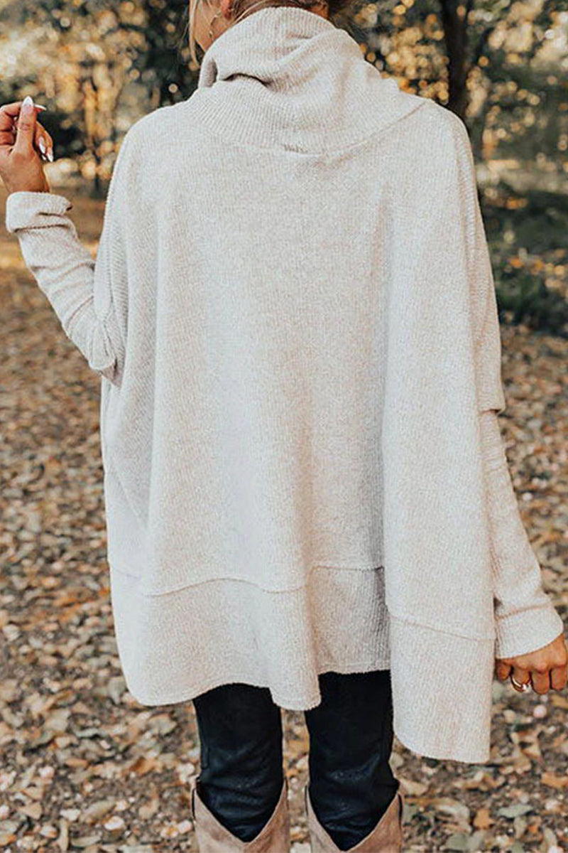 Color Turtleneck Hoodies