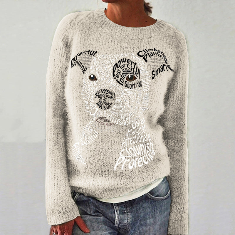 Comstylish Women's American Pit Bull Terrier Long Sleeve Sweater