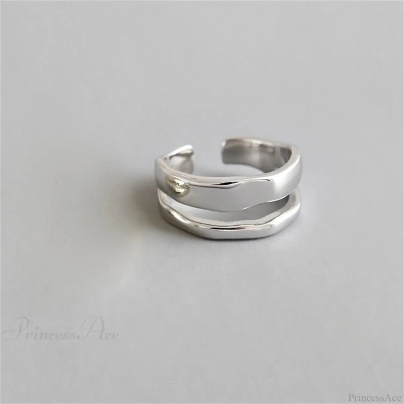 Stylish Silver Simple Gothic Ring