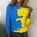 Women Support Ukrainian Cat Design T-shirt
