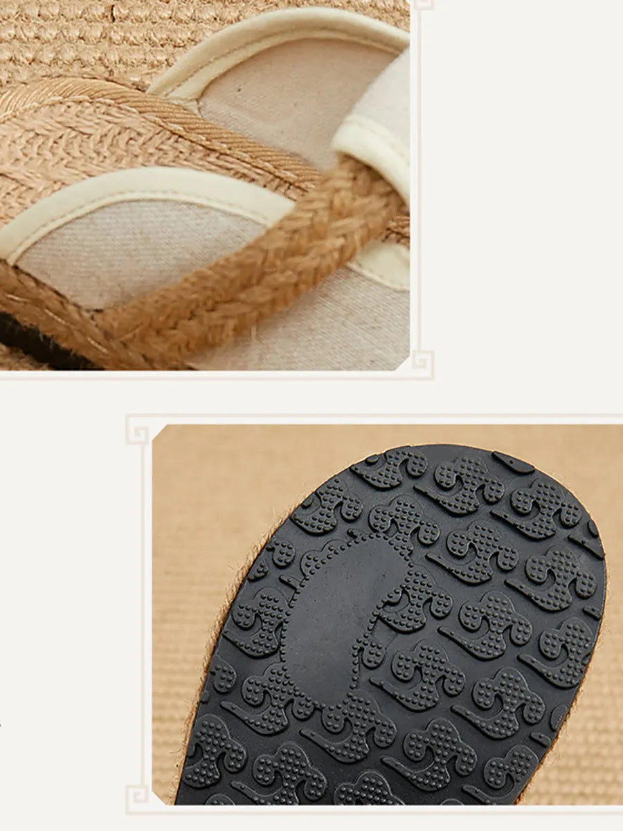 Summer Flower Embroidery Slippers Cc050