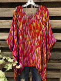 Women's Vintage Art Oil Print Casual Top
