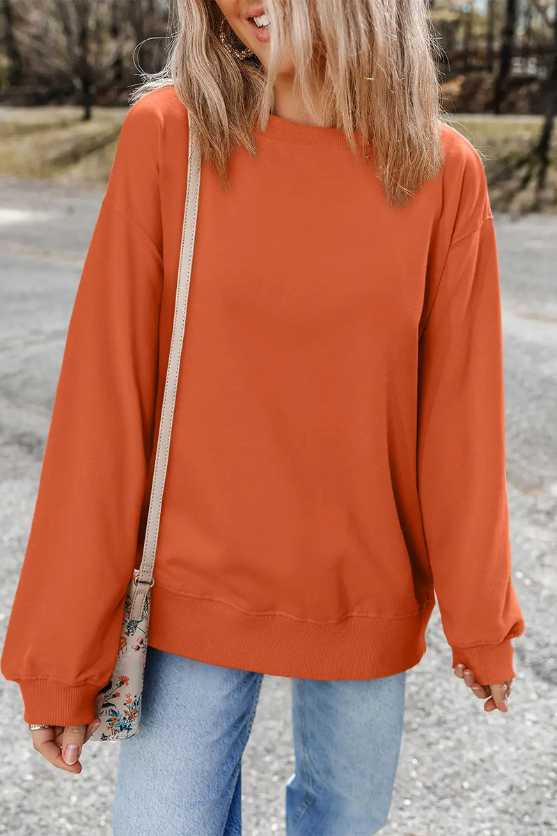 Orange Crewneck Sweatshirt