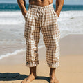 Men's Casual Cotton And Linen Trousers With Pockets elevenforest