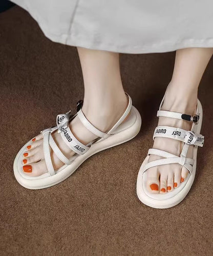 Black Splicing Platform Walking Sandals Peep Toe Aa004