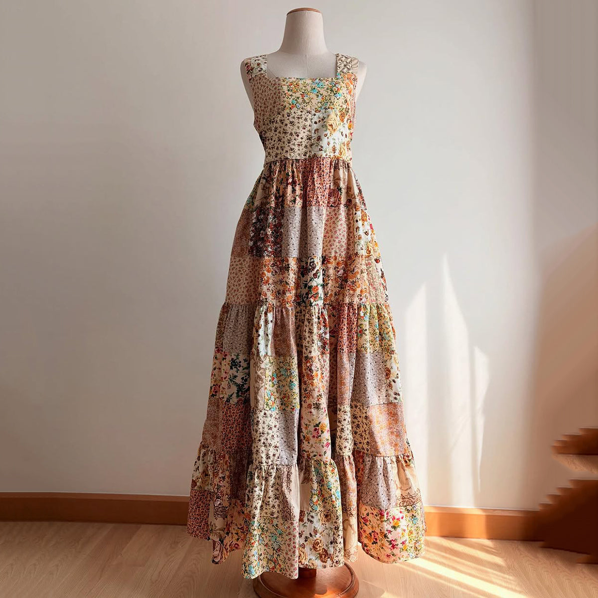Women's Vintage Floral Sleeveless Casual Dres elevenforest