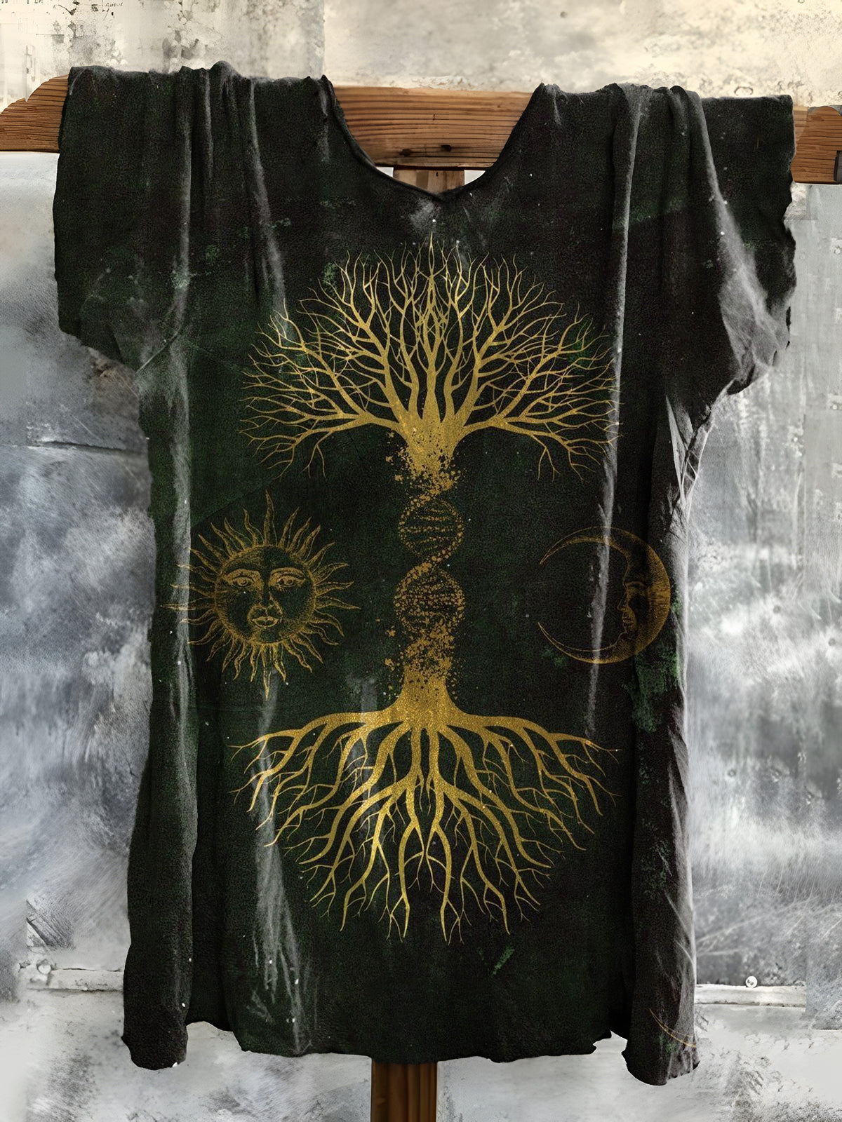 Big Tree Graphic Art Print Cotton Crew Neck T-Shirt