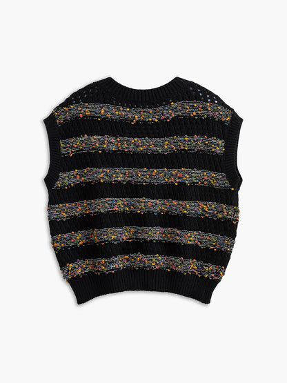 Colorful Dot Striped Vest