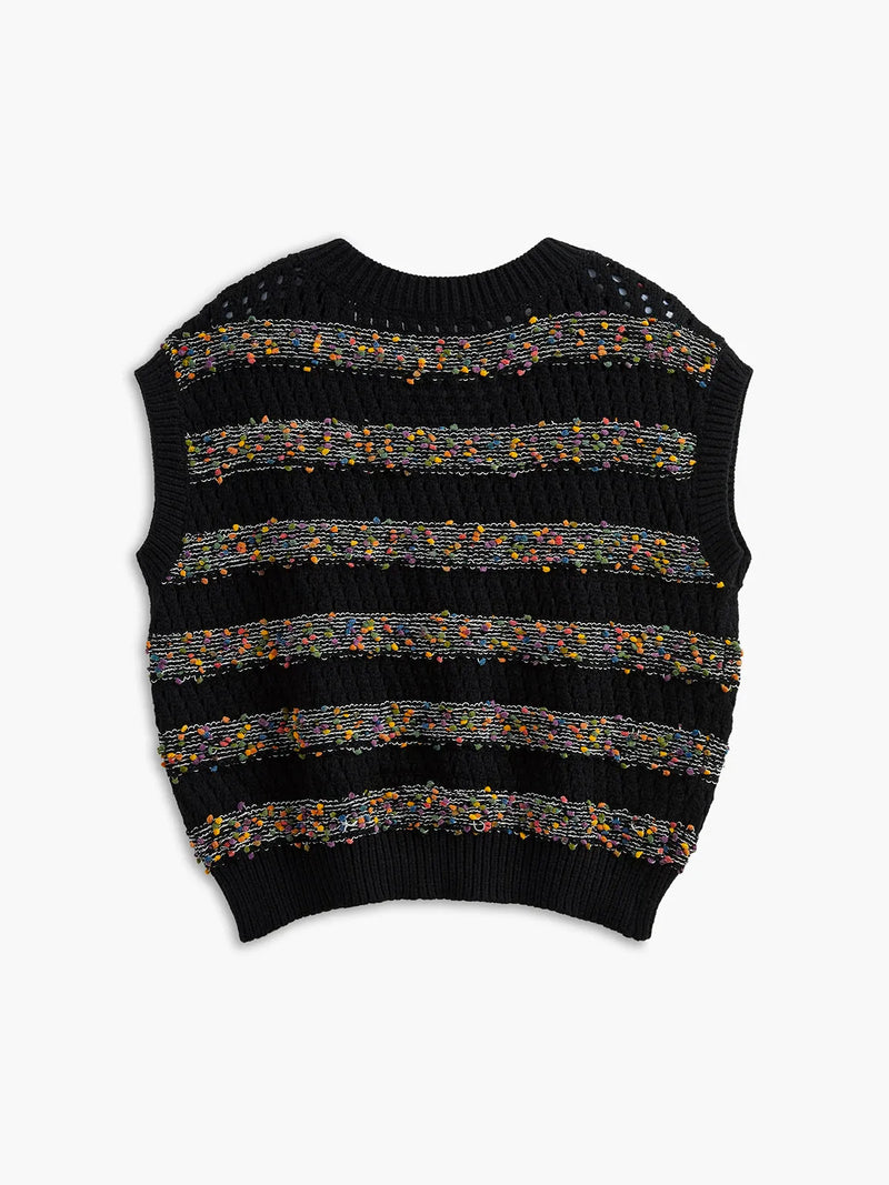 Colorful Dot Striped Vest