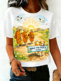 Comstylish Women's Walk For Peace Art Print T-shirt1