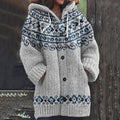 Vintage Icelandic Knit Jacquard Warmth Print Women's Sweater elevenforest