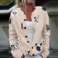 Vintage Funny Cat Embroidery Print Women's Knitted Sweater elevenforest