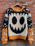Halloween Pumpkin Evil Emoji Women's Icelandic Sweater elevenforest