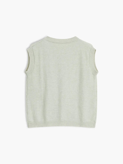 Button Up Sweater Vest